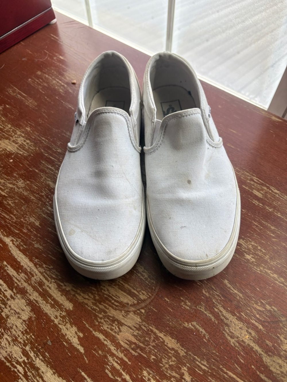 White Vans  Slip-On Sneakers